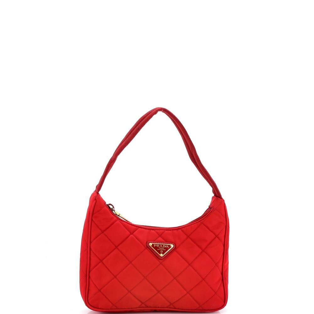 Prada Hobo Quilted Tessuto Mini #243334P10B